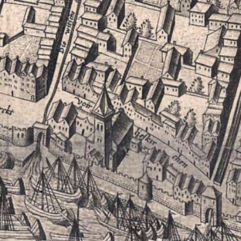 St. Maria Lyskirchen in der Kölner Stadtansicht von 1571 (sog. Mercator-Plan)