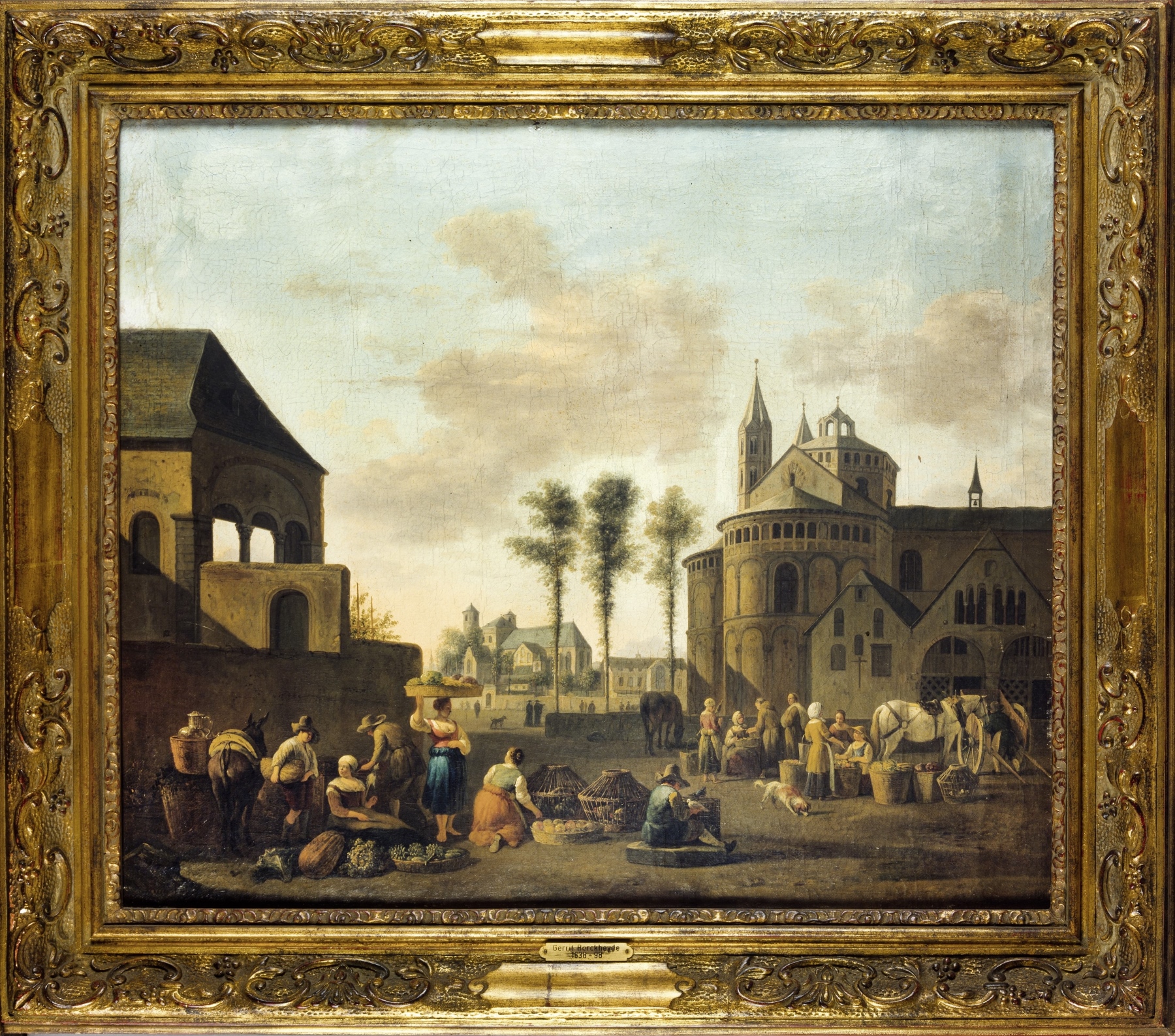 St. Aposteln (rechts) und westlicher Neumarkt um 1660. Im Hintergrund erkennt man St. Cäcilien, in dem heute das Museum Schnütgen untergebracht ist.