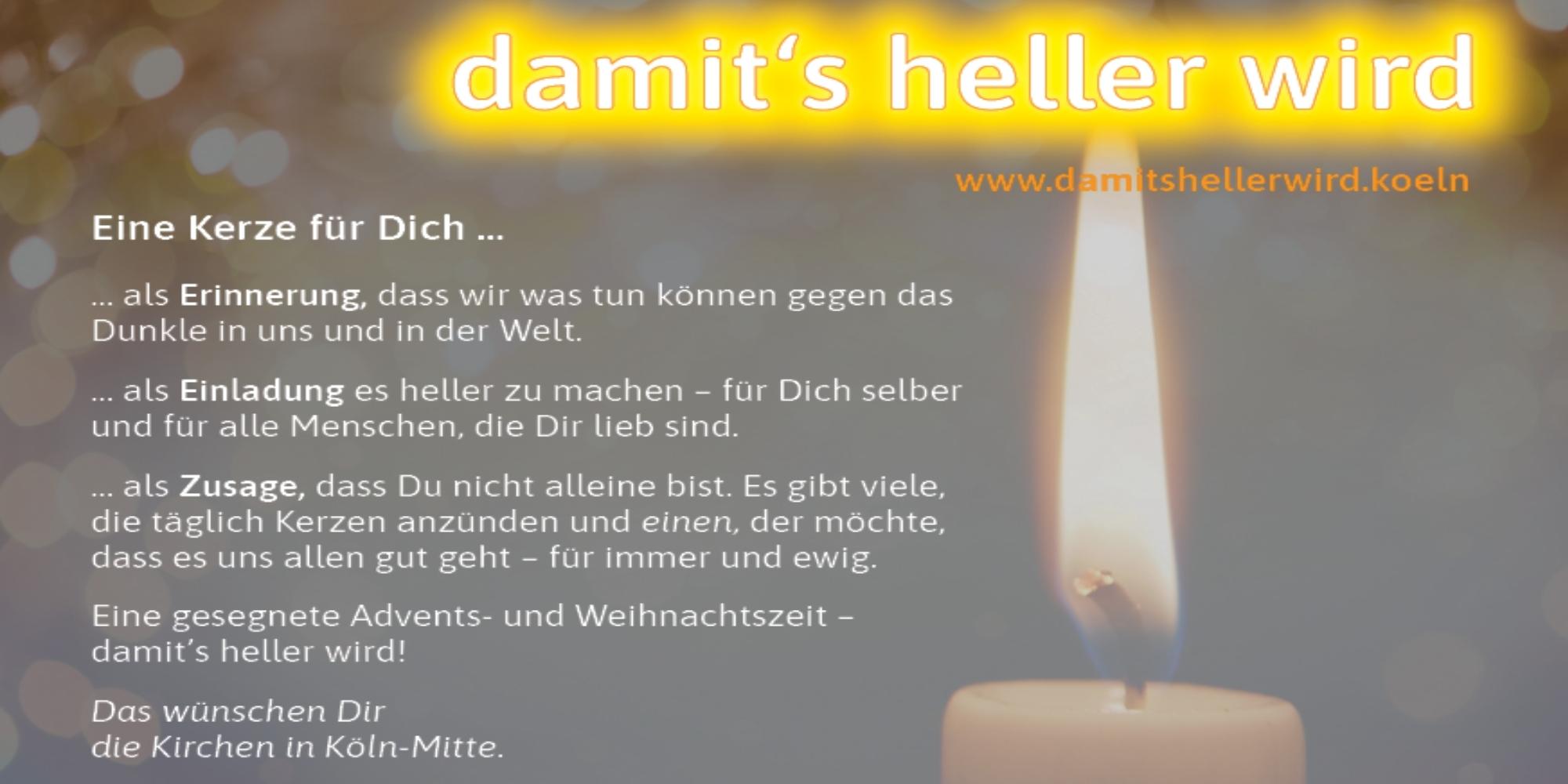 damit's heller wird - Advent 2020