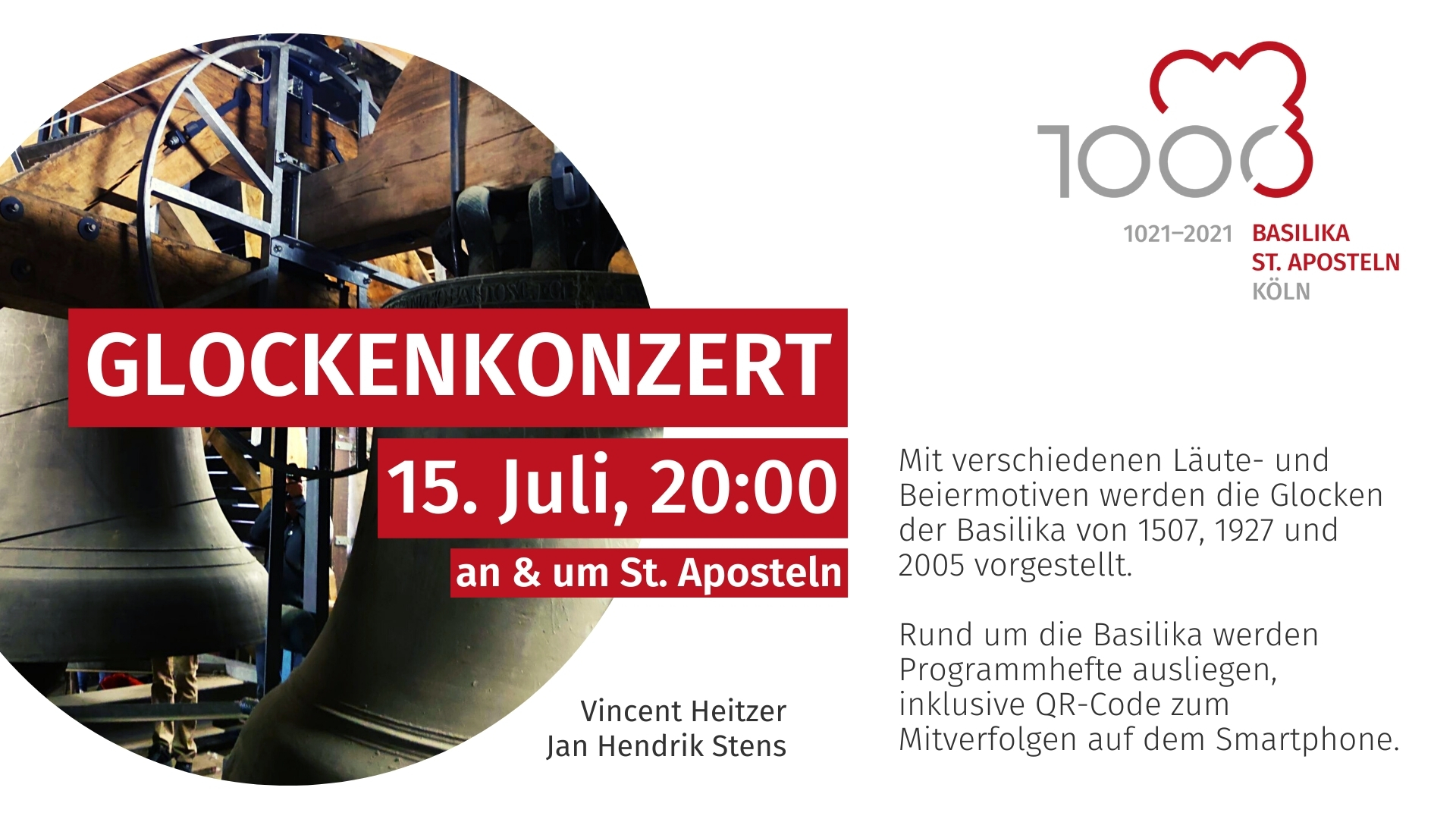 Glockenkonzert 1000 jahre st aposteln am 15 juli 2021
