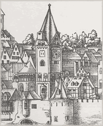 St. Maria Lyskirchen in der Stadtansicht von Anton Woensam von 1531